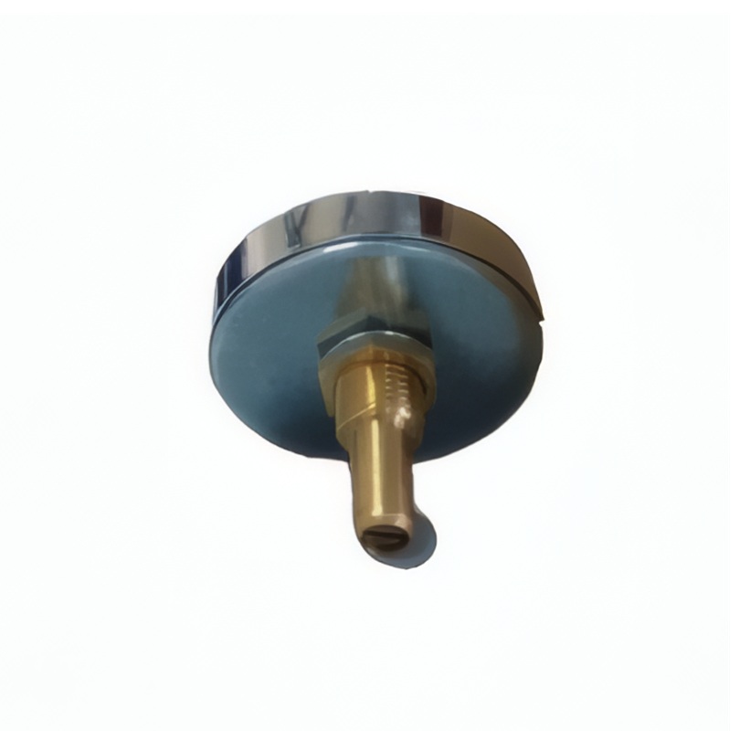 07030000006_1 Parte trasera de Termómetro para horno de 5 cm de diámetro con dial de medición hasta 400°C e instalación mediante tuerca trasera.