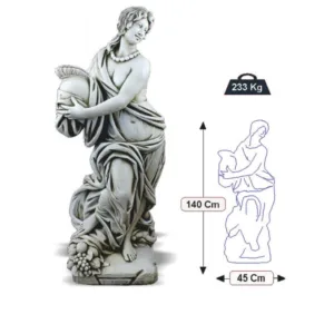 FIGURA PIEDRA ARTIFICIAL ATENEA - CENIZA