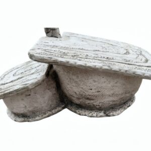 Imagen de la parte posterior de la casa de los Picapiedra.