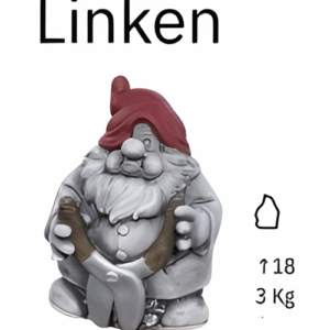 Diagrama de silueta de la Figura Duende Linken, 18 cm (alto), 3 Kg.
