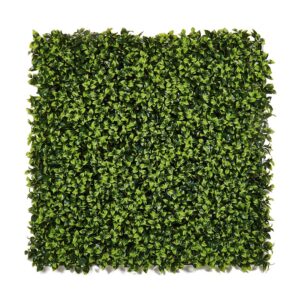 Loseta cuadrada de Jardín Vertical Boj Balear de 100x100 cm, mostrando una densa cobertura de hojas artificiales verdes con textura realista.