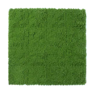 Loseta de Jardín Vertical Moss de 100x100 cm, mostrando una superficie de follaje artificial muy denso y compacto que imita la textura y el color del musgo natural.